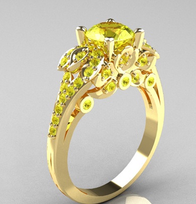 Δαχτυλίδι κίτρινο χρυσό πασιέντζα Topaz
