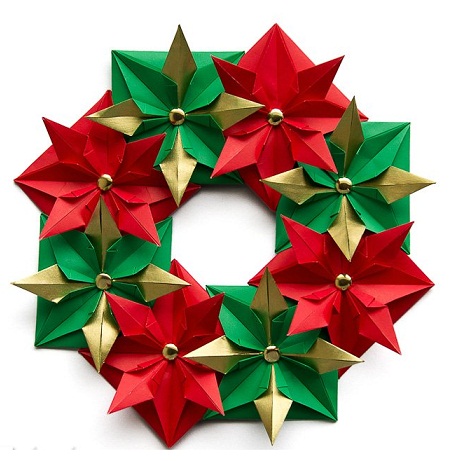 Χριστουγεννιάτικο στεφάνι Poinsettia Crafts