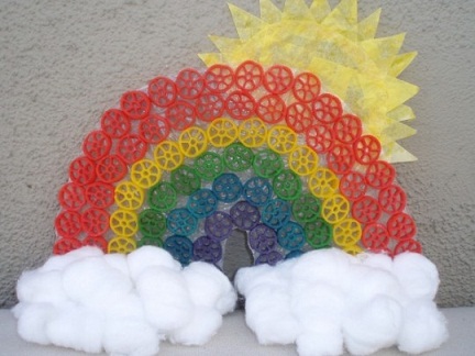 Pasta Rainbow Crafts