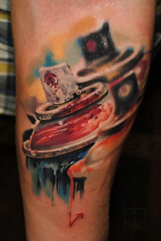 Graffiti Spray Tattoo Design