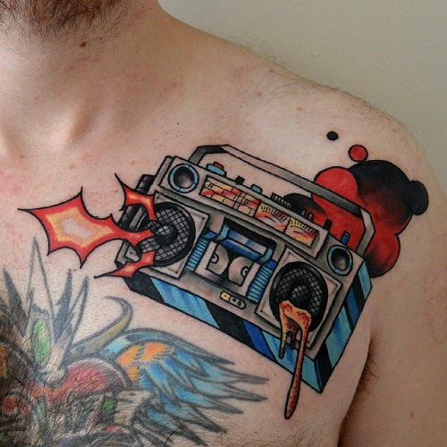 Graffiti -radio -tatuointisuunnittelu