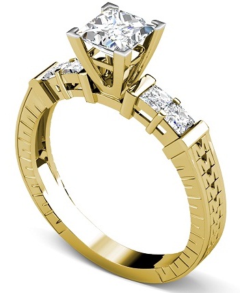 Δαχτυλίδι αρραβώνων με χρυσό Princess Princess