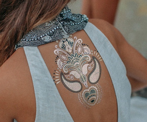 Heenapattern Metallic Tattoo