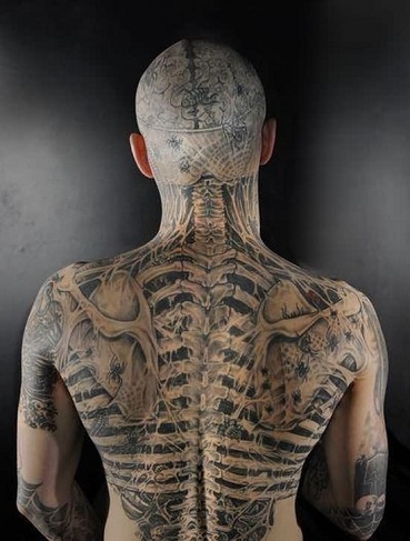 Back Skeleton Tattoo