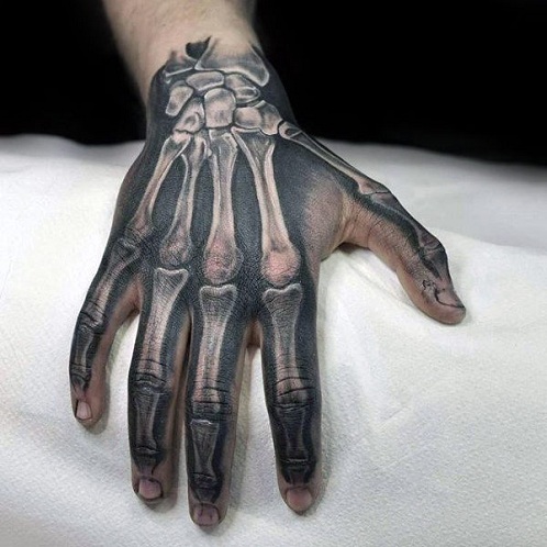 Τατουάζ χεριού του σκελετού