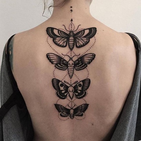 Upea Moth Tattoo Design