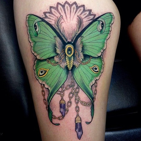 Kiehtova Moth Tattoo Design