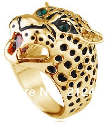 Leopard Designer Gold Ring for Men
