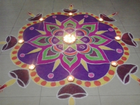 Diya Gujarati Rangolin suunnittelu