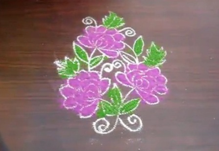 Yksinkertainen Gujarati Rangoli Design