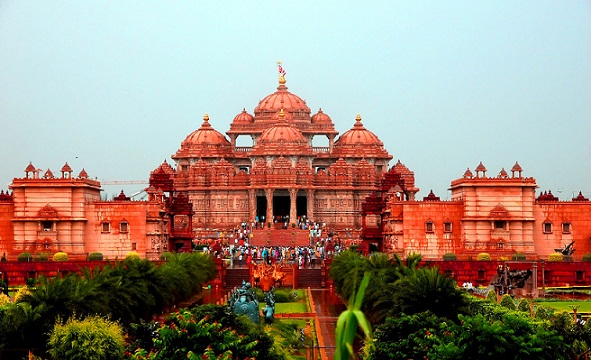 Ναός Akshardham delhi Διάσημοι ινδουιστικοί ναοί στην Ινδία