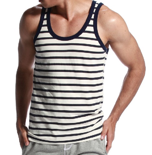 Strip Tank Cotton Vest για άνδρες