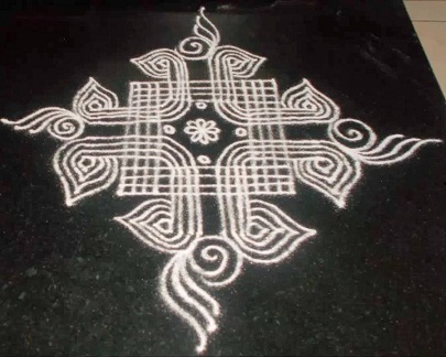 Friday Kolam with Lines