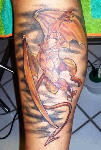 Τρισδιάστατο σχέδιο τατουάζ Gargoyle