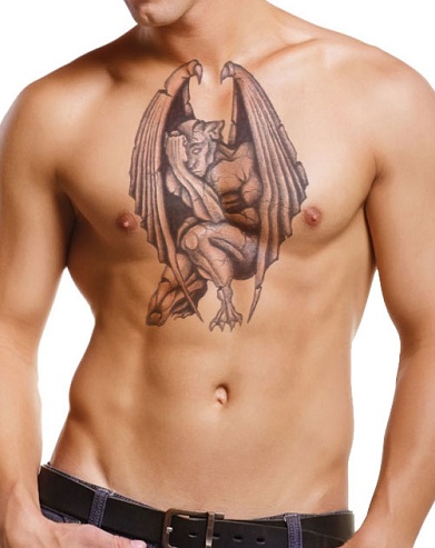 Εντυπωσιακό σχέδιο τατουάζ Gargoyle