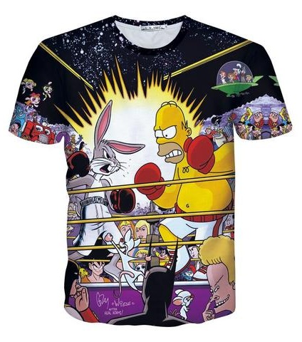 Simpsons Cartoon T-Shirt για άνδρες