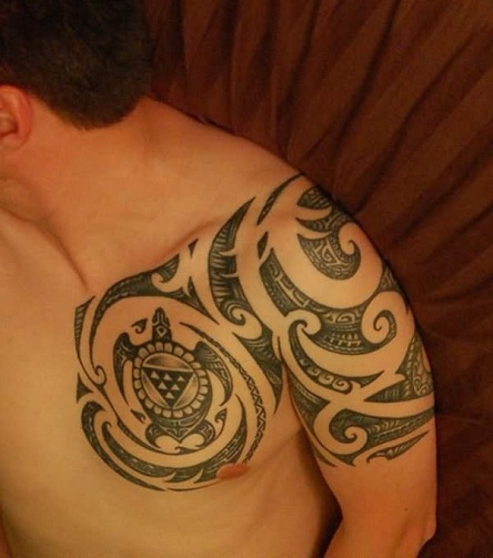 Τατουάζ Maori Half Sleeve Turtle