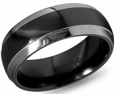 Το μαύρο πλατινένιο γαμήλιο δαχτυλίδι