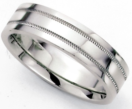 Το γαμήλιο δαχτυλίδι Scribbled Platinum