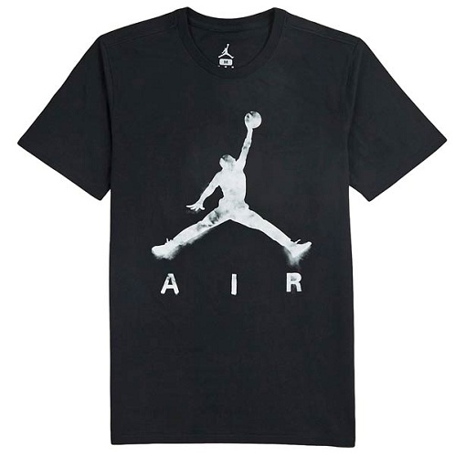 Musta Plain Jordan Air T-paita miehille