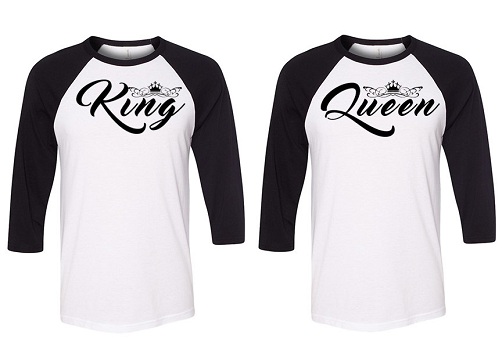 Baseball King ja Queen T-paita