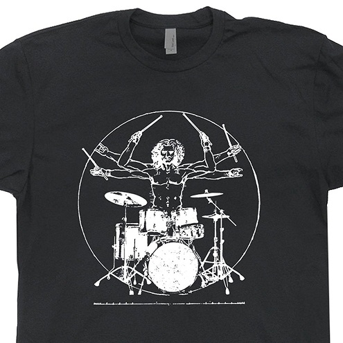 Da Vinci Drummer Rock T-paita