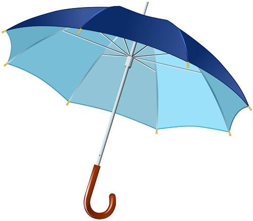 Metalliset siniset sateenvarjot