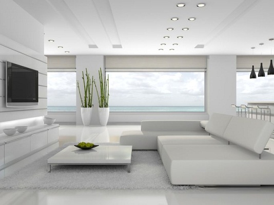 Λευκό σύγχρονο σαλόνι