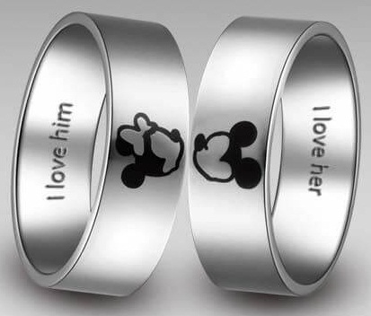 Mickey Mini Couple Ring Design