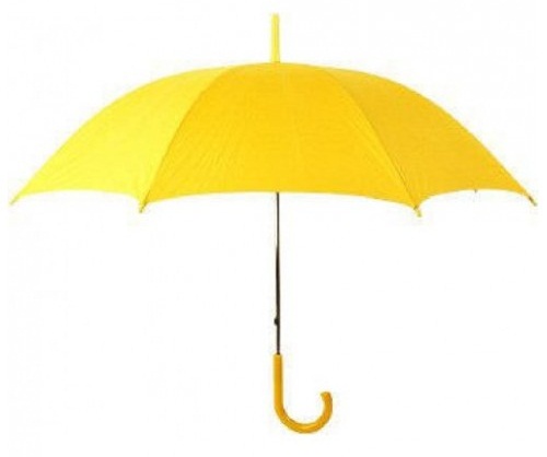 Kompakti keltainen sateenvarjo