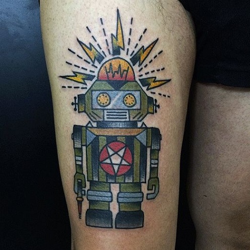Mielikuvitukselliset robotti -tatuointimallit