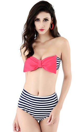 Strappy Bandage Style Bikini Μαγιό