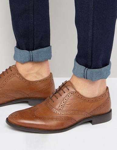 Wide Feet Oxford Brogue Shoes