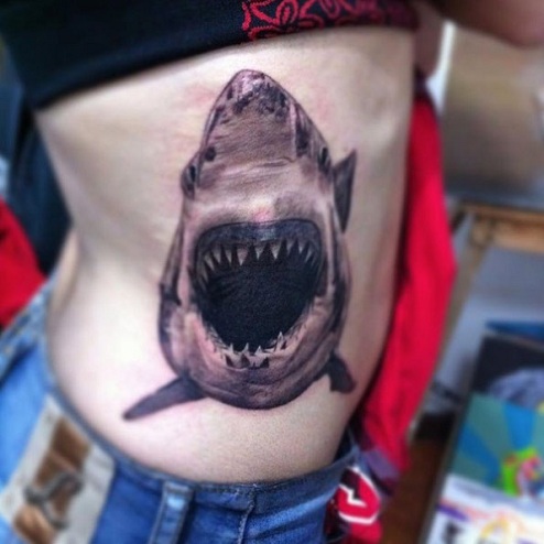 Απίστευτα σχέδια τατουάζ Shark Mouth