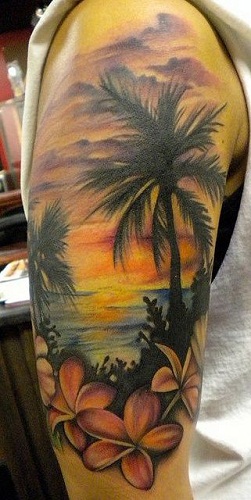 Kuvakehyksessä Plumeria Tattoo
