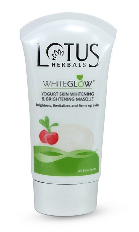 Μάσκα λεύκανσης και φωτεινότητας δέρματος γιαουρτιού Lotus Herbals White Glow