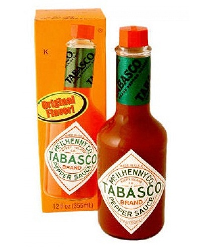 Suihke Tabasco -kastiketta ja pesuainetta
