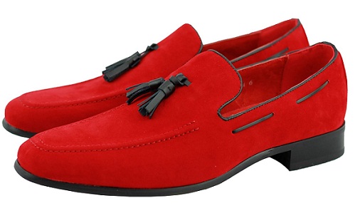 Suede Red Loafer Miehet