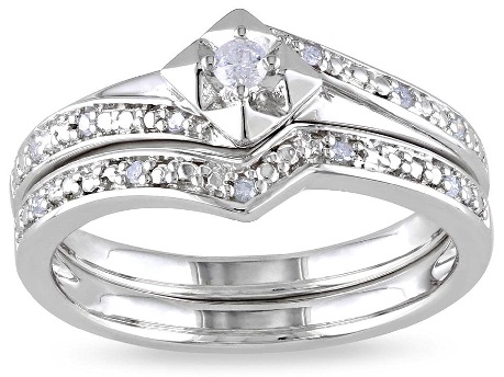 Γαμήλιο δαχτυλίδι από ασημένιο διαμάντι