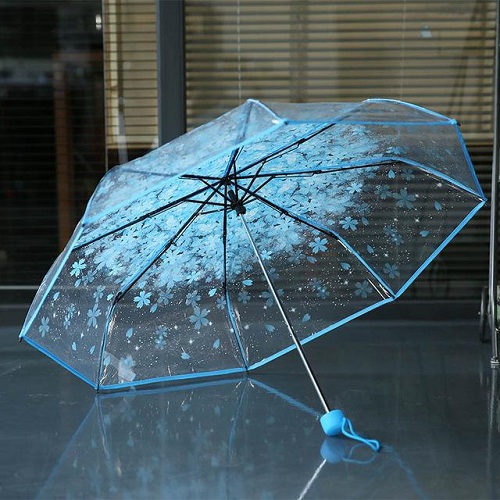Läpinäkyvä sateenvarjo