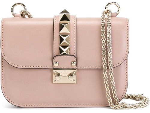 Ροζ τσάντα κλειδώματος Valentino