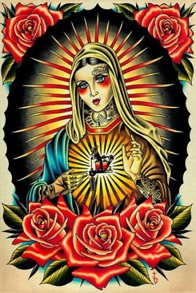 Παραδοσιακά τατουάζ Mary