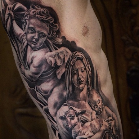 3D στυλ Mary Tattoos