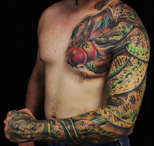 Απίστευτο σχέδιο τατουάζ ερπετών