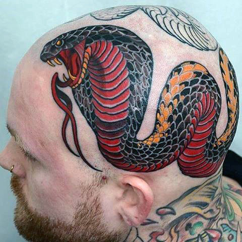 Τολμηρό σχέδιο τατουάζ ερπετών