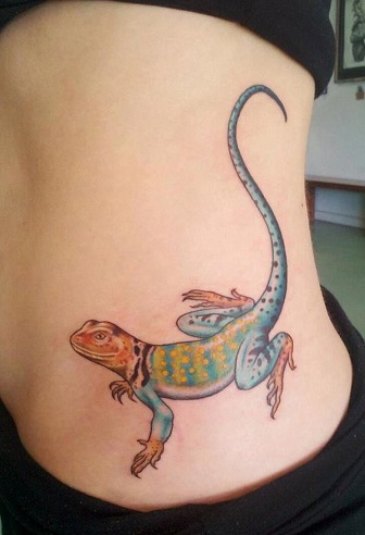 Lumoava Gecko -tatuointisuunnittelu
