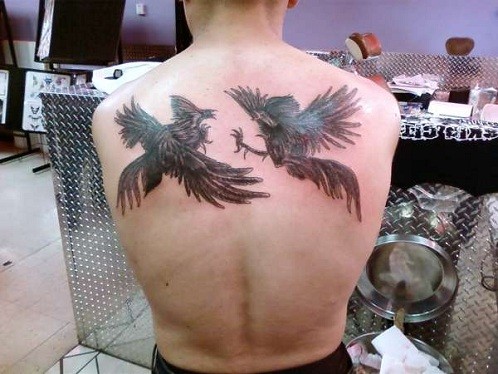 Warrior Rooster Tatuointisuunnittelu