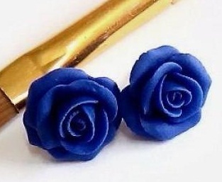 Sinisen värin ruusunapit