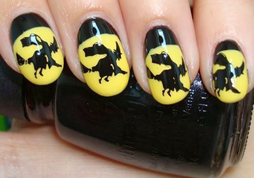 Witches Halloween Nail Art