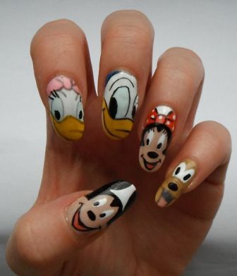 Donald Duck and Characters Disney Nails